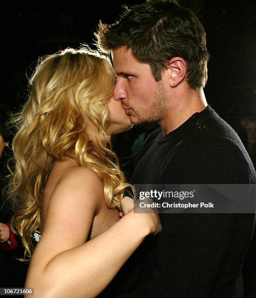 Nick Lachey and Jessica Simpson during Jessica Simpson and Nick Lachey Host Sony Ericsson T610/T616 Shoot for the Stars Charity Auction for the...