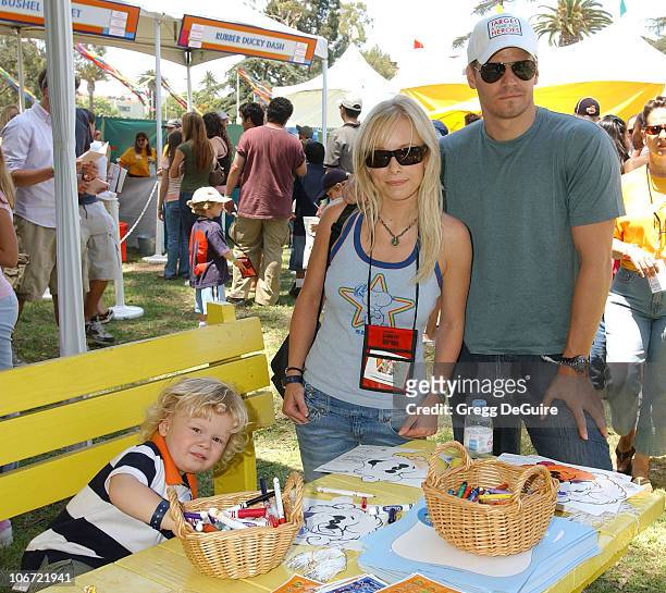 David Boreanaz, wife Jaime Bergman and son Jaden at the 2004 Target A Time for Heroes Celebrity Carnival to benefit the Elizabeth Glaser Pediatric...
