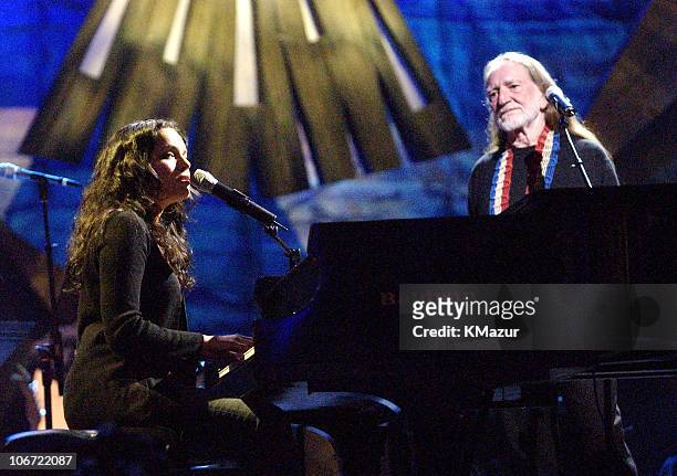 Norah Jones and Willie Nelson during "Willie Nelson and Friends: Live and Kickin'" Premieres on USA Network May 26, 2003 - Show at Beacon Theatre in...