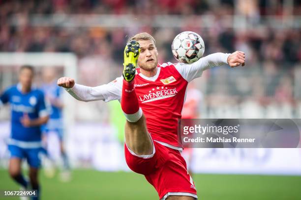 Sebastian Andersson of 1.FC Union Berlin during the 2nd Bundesliga match between Union Berlin and SV Darmstadt at Stadion an der alten Foersterei on...