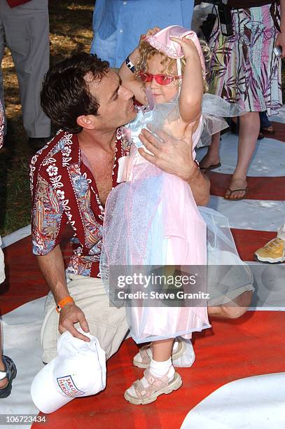 Luke Perry and daughter Sophie at the 2004 Target A Time for Heroes Celebrity Carnival to benefit the Elizabeth Glaser Pediatric AIDS Foundation