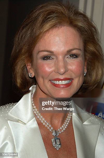 Phyllis George during New York's First Lady Libby Pataki Honored with the American Cancer Society's Humanitarian Award at The Pierre Hotel in New...