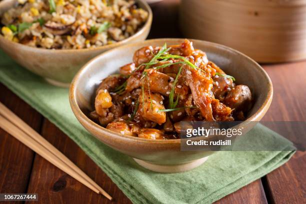 sesame chicken - chinese cuisine stock pictures, royalty-free photos & images