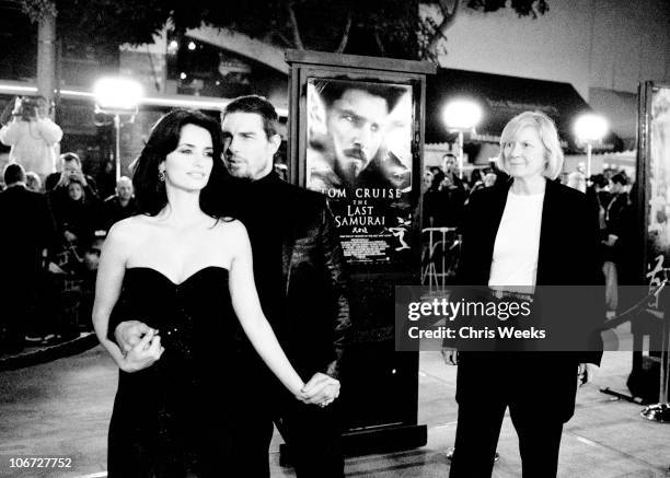 Penelope Cruz and Tom Cruise, with his publicist Pat Kingsley