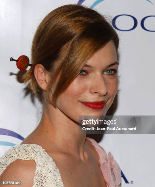 Milla Jovovich during Senator Hillary Rodham Clinton Honored at The 1st Annual Oceana Partners Award Dinner at Century Plaza Hotel in Century City,...