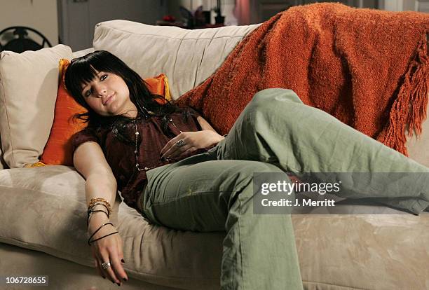 Ashlee Simpson during Ashlee Simpson at Home at Private Location in Century City, California, United States.