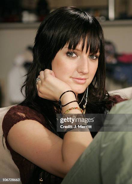 Ashlee Simpson during Ashlee Simpson at Home at Private Location in Century City, California, United States.