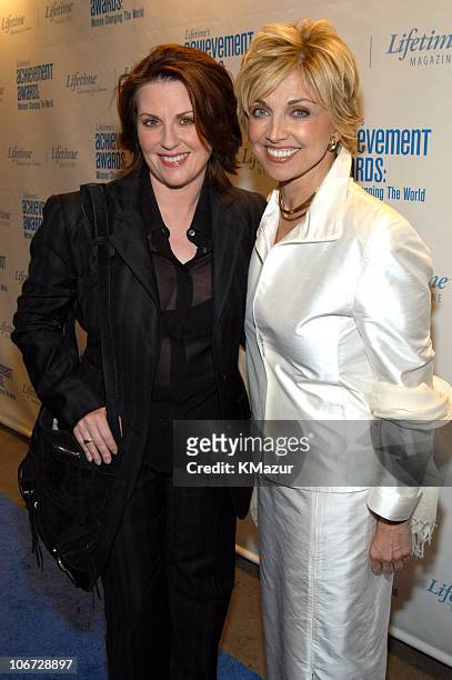 Megan Mullally and Carole Black, President and CEO of Lifetime