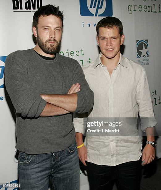 Ben Affleck and Matt Damon during LivePlanet and Miramax Announce the Winners of the Third "Project Greenlight" Contest Presented by HP at The...