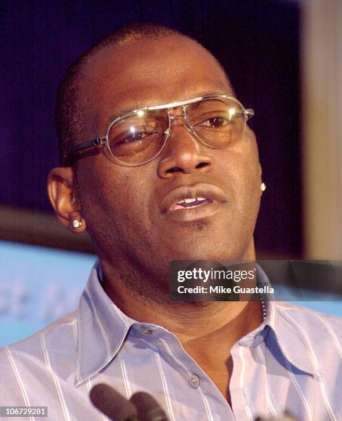 Randy Jackson during Paula Abdul and Randy Jackson Announce Nominees for AOL Television's 2004 "TV's Top 5 Viewer Awards" at Pacific Design Center in...