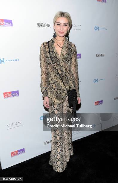 Chelsea Kane attends the Hollywood Heroes charity event hosted by ChildHelp at Riviera 31 at Sofitel on November 13, 2018 in Los Angeles, California.