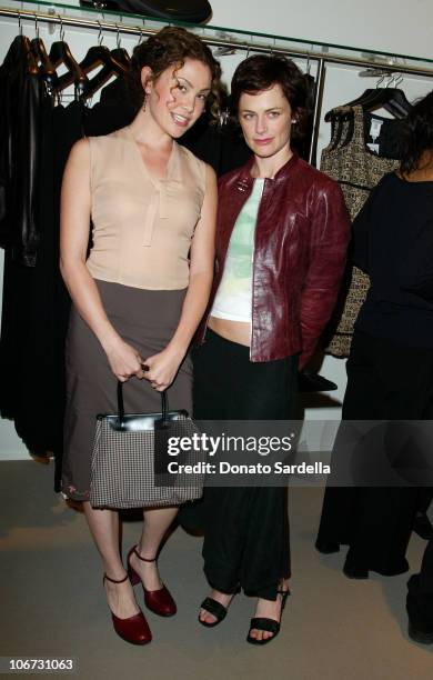 Reiko Aylesworth and Sarah Clarke during Cerruti and David Cardona Co-Host Private Party to Celebrate the Opening of Cerruti Beverly Hills Benefiting...