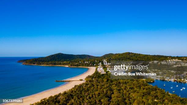 noosa from above - noosa heads stock pictures, royalty-free photos & images