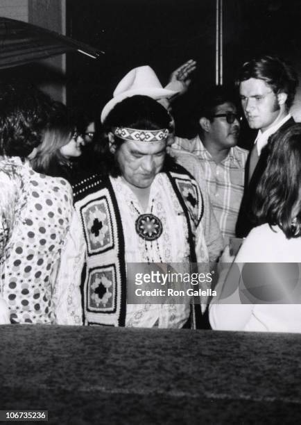 Indians during Marlon Brando arrives at "The Dick Cavett Show" at ABC Studios in New York City, New York, United States.