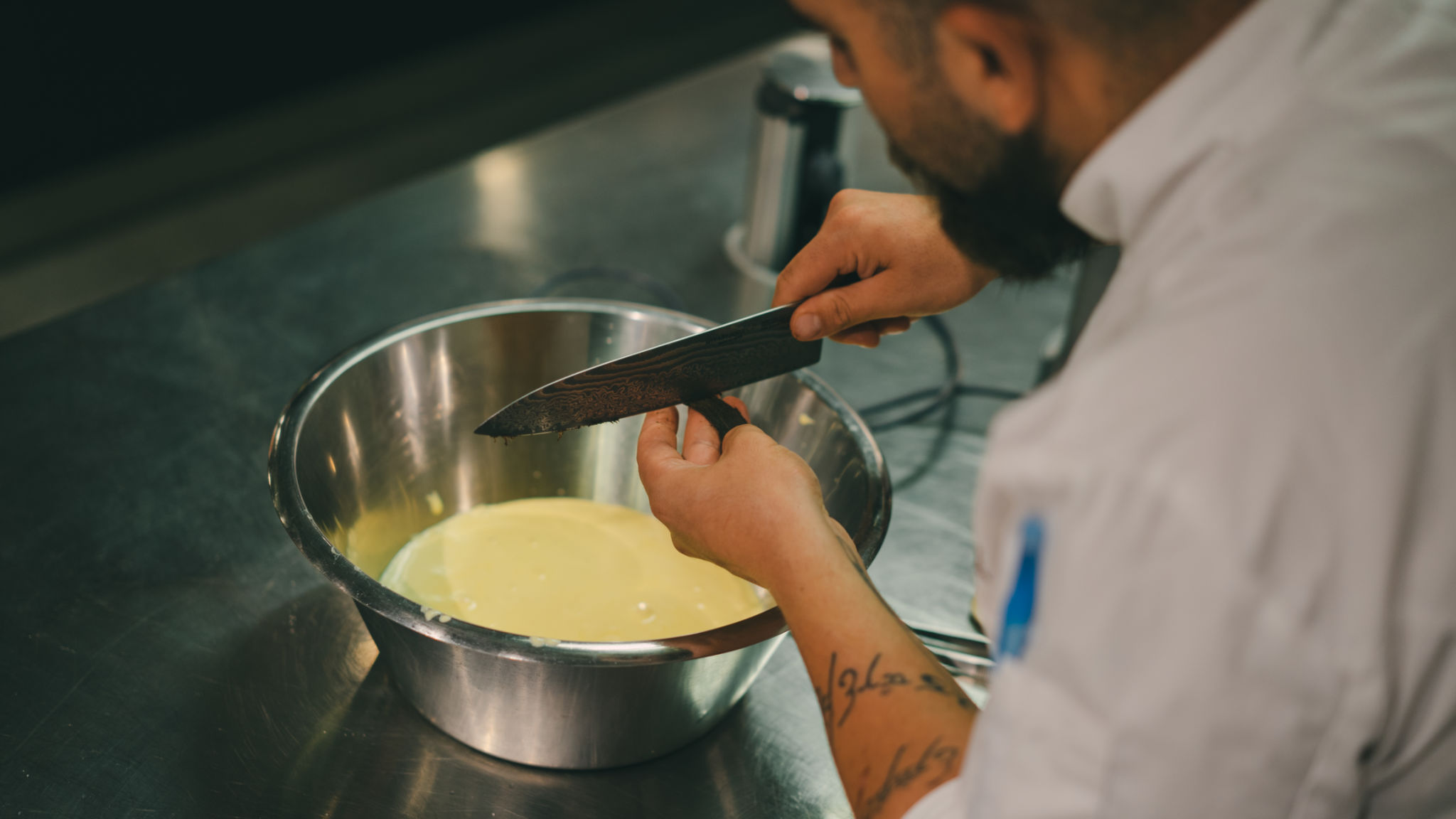chef cooking with vanilla