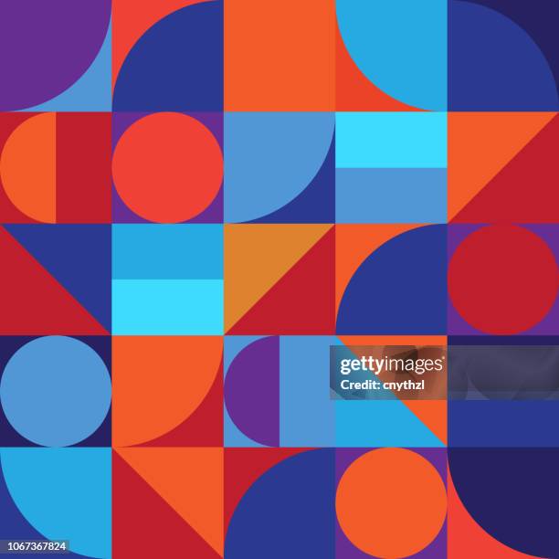 ilustrações de stock, clip art, desenhos animados e ícones de minimalistic geometry abstract vector pattern design - colorido