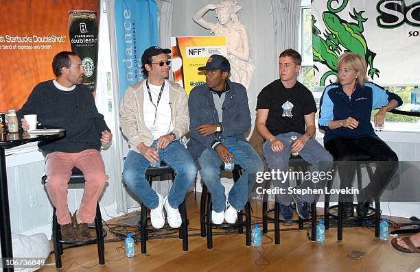 Panel from left to right - Jace Alexander, Scott Kramer, Mos Def, David Gordon Greene, and Olympia Dukakis