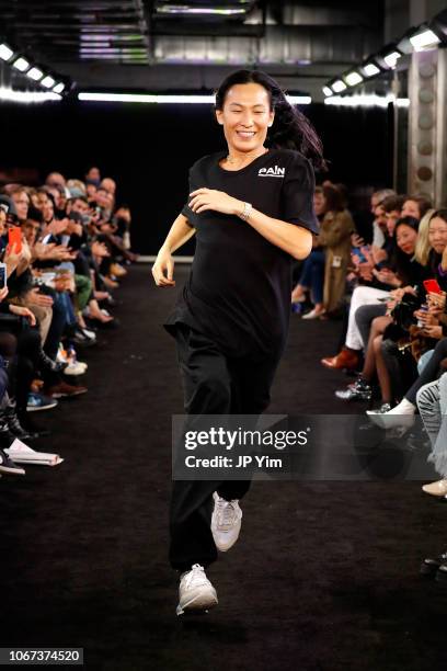 Designer Alexander Wang walks the runway during the Alexander Wang Fall 2019 show at One Hanson Place on December 1, 2018 in New York City.