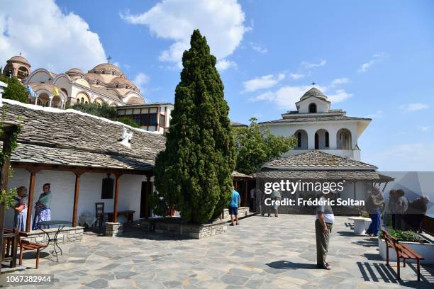 Monastery of Archangel Thasos. Thasos is a Greek island, geographically part of the North Aegean Sea, but administratively part of the Kavala...