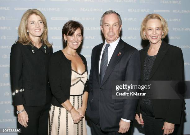 Caroline Kennedy, Robin Domeniconi, president of Real Simple, New York City Mayor Michael Bloomberg and Ann Moore