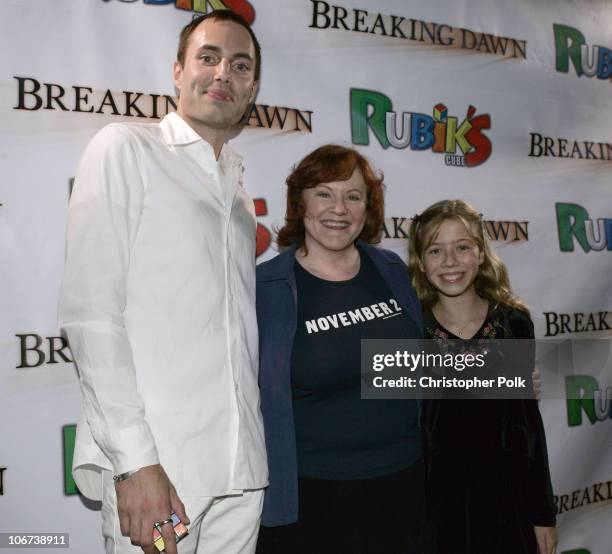 James Haven, Edie McClurg and Jennette McCurdy during Hasbro's Rubiks Cube presents "Breaking Dawn" US Premiere at the Hollywood Film Festival at...