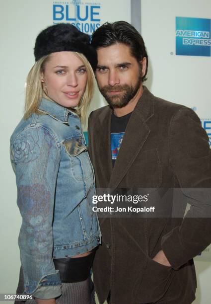 Rebecca Romijn-Stamos and husband John Stamos arrive at House of Blues for Blue Jam Sessions presented by Blue from American Express to help generate...