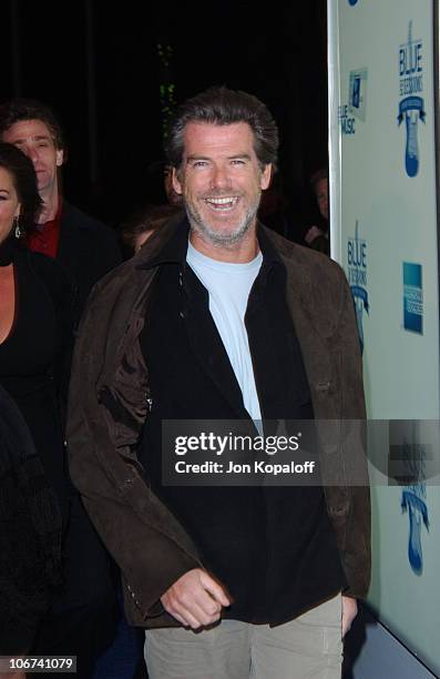 Pierce Brosnan arrives at House of Blues for Blue Jam Sessions presented by Blue from American Express to help generate money and awareness for music...
