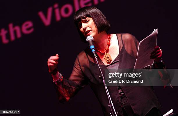 Eve Ensler during V-DAY Atlanta 2004 at The Coca-Cola Roxy Theatre in Atlanta, Georgia, United States.