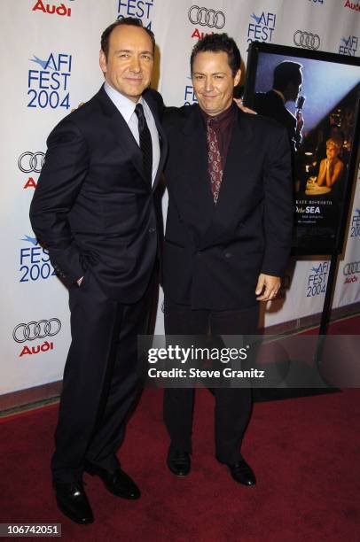 Kevin Spacey and Dodd Darin during 2004 AFI Film Festival - "Beyond The Sea" Premiere - Opening Night Gala - Arrivals at Cinerama Dome in Los...