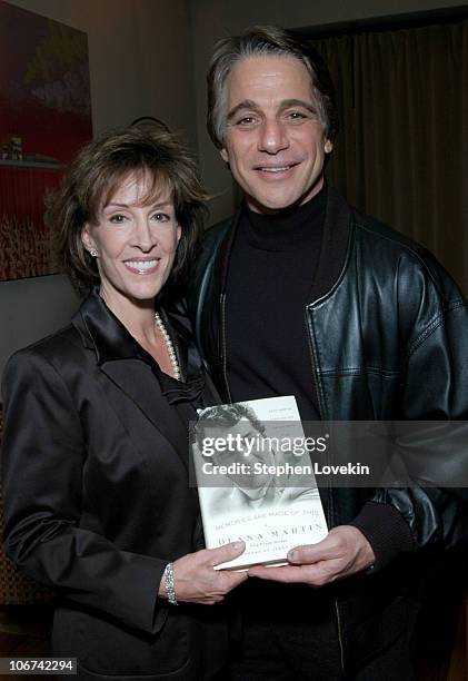 Deana Martin and Tony Danza during Deana Martin Celebrates the Publication of her New Book "Memoirs Are Made Of This" at Chambers Hotel in New York...