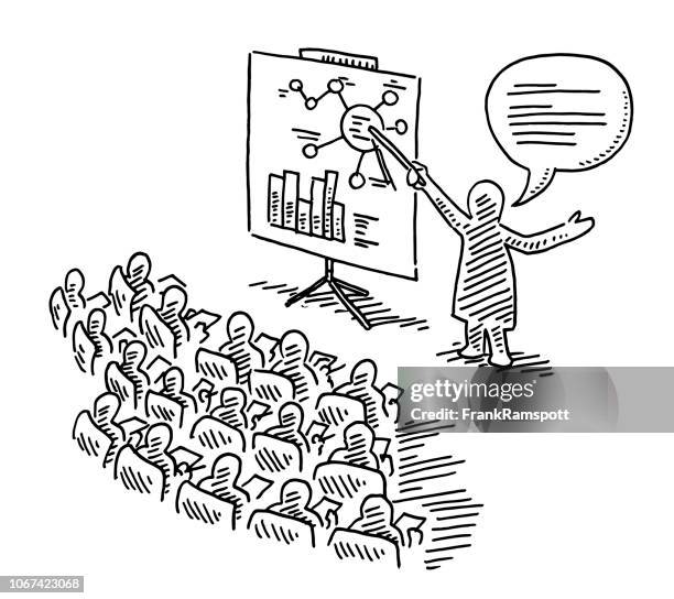 lecture advanced training education drawing - presentation stock illustrations