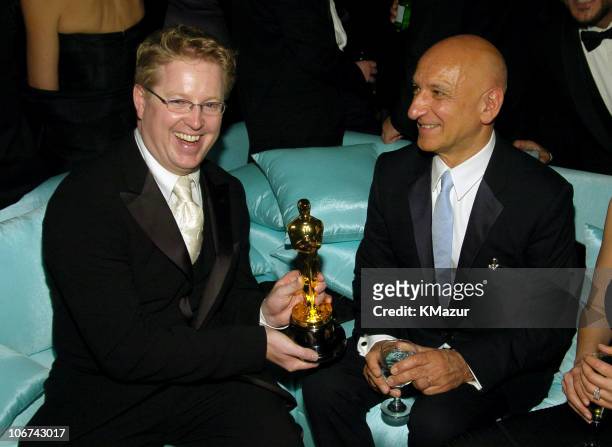 Andrew Stanton, winner for Best Animation Feature for "Finding Nemo" and Sir Ben Kingsley