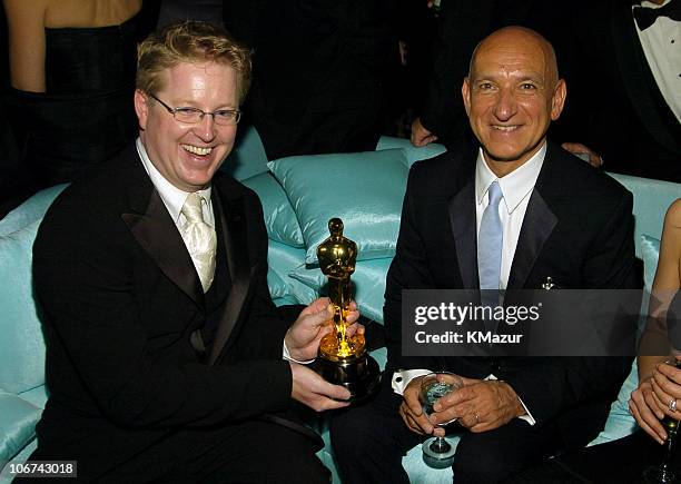 Andrew Stanton, winner for Best Animation Feature for "Finding Nemo" and Sir Ben Kingsley