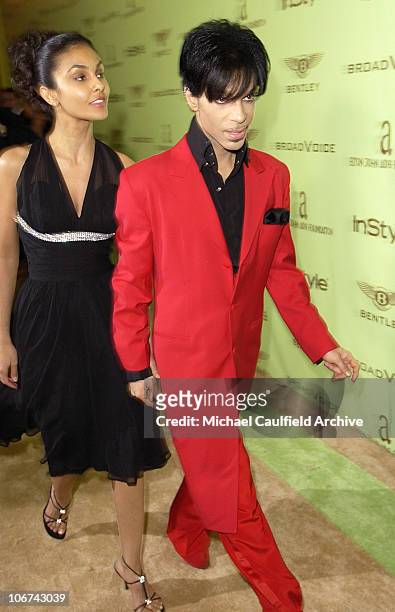 Manuela Testolini and Prince during 12th Annual Elton John AIDS Foundation Oscar Party Co-hosted by In Style - Arrivals at Pearl in West Hollywood,...