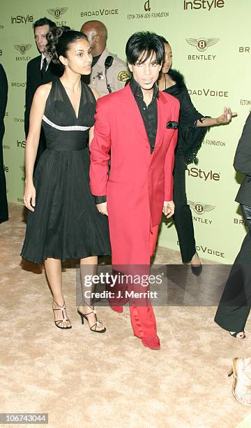 Prince and his wife Manuela Testolini during Elton John AIDS Foundation's 12th Annual Oscar party co-hosted by In Style - Arrivals at Pearl in West...