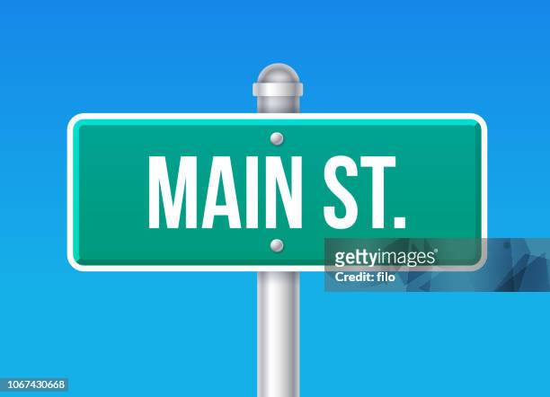 main street sign - road sign stock illustrations