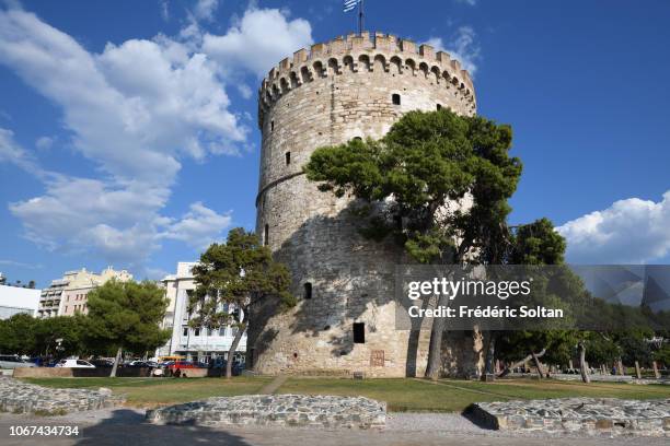 White Tower in Thessalonika, the second largest city of Greece on October 16, 2018 in Kavala, Greece.