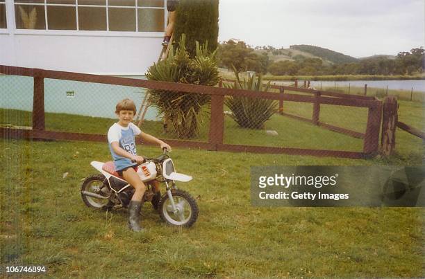 Portrait of Formula One driver Mark Webber in 1984 in Australia. Mark Webber of Red Bull Racing competes in the championship deciding race of the...