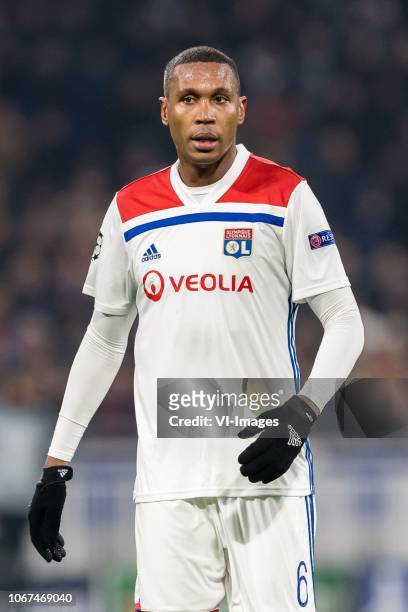 Marcelo Antonio Guedes Filho of Olympique Lyonnais during the UEFA Champions League group F match between Olympique Lyonnais and Manchester City at...