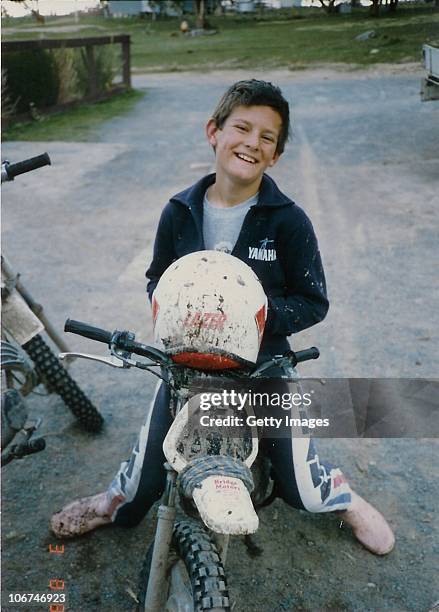 Portrait of Formula One driver Mark Webber in August 1986 in Australia. Mark Webber of Red Bull Racing competes in the championship deciding race of...