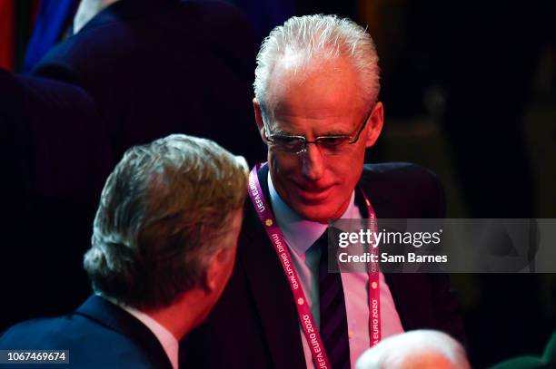 , Ireland - 2 December 2018; Republic of Ireland manager Mick McCarthy, right, and John Delaney, CEO, Football Association of Ireland, following the...