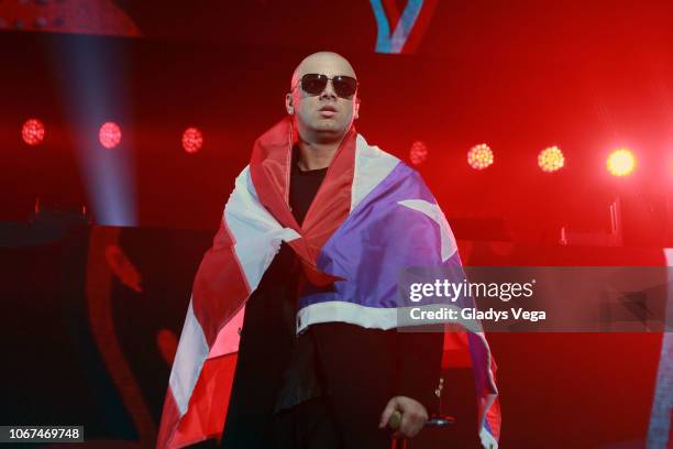 Wisin performs as part of Wisin & Yandel concert "Como Antes Tour" at Coliseo Jose M. Agrelot on December 1, 2018 in San Juan, Puerto Rico.