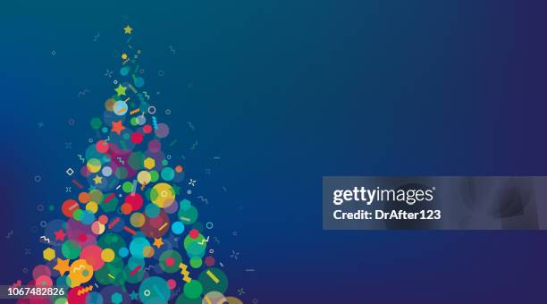 vibrant christmas tree background - business party stock illustrations