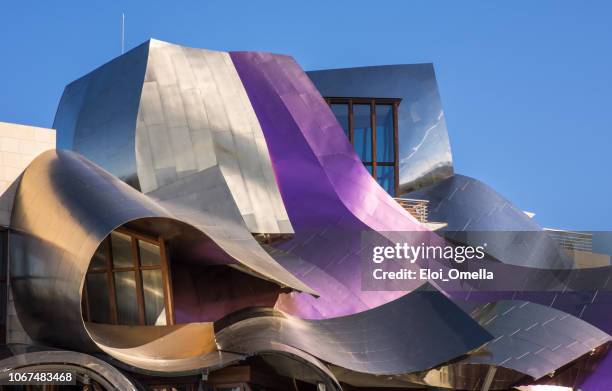 marquis de riscal winery hotel - frank gehry stock pictures, royalty-free photos & images