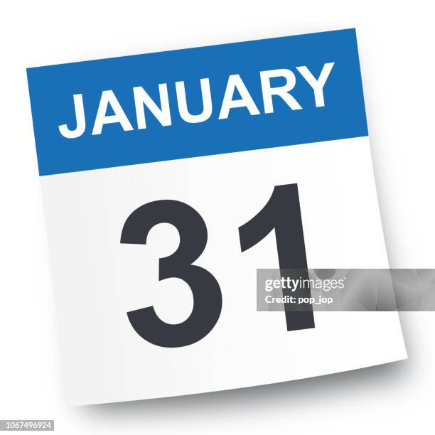 january 31 - calendar icon - 31 january stock illustrations