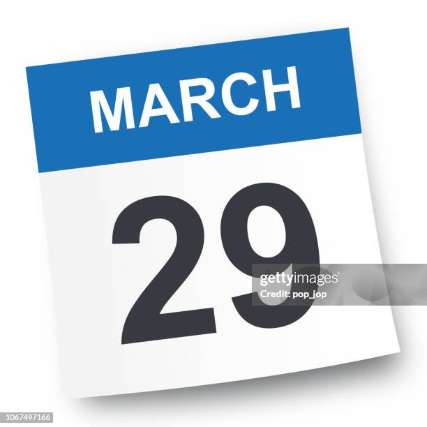 march 29 - calendar icon - 2019 2020 stock illustrations