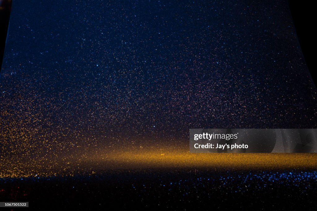 Defocused Image Of Illuminated City