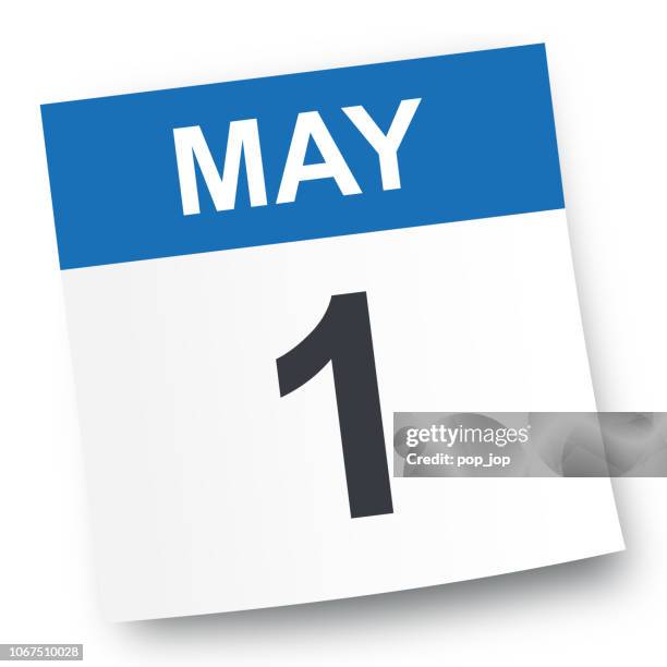 may 1 - calendar icon - labour day stock illustrations