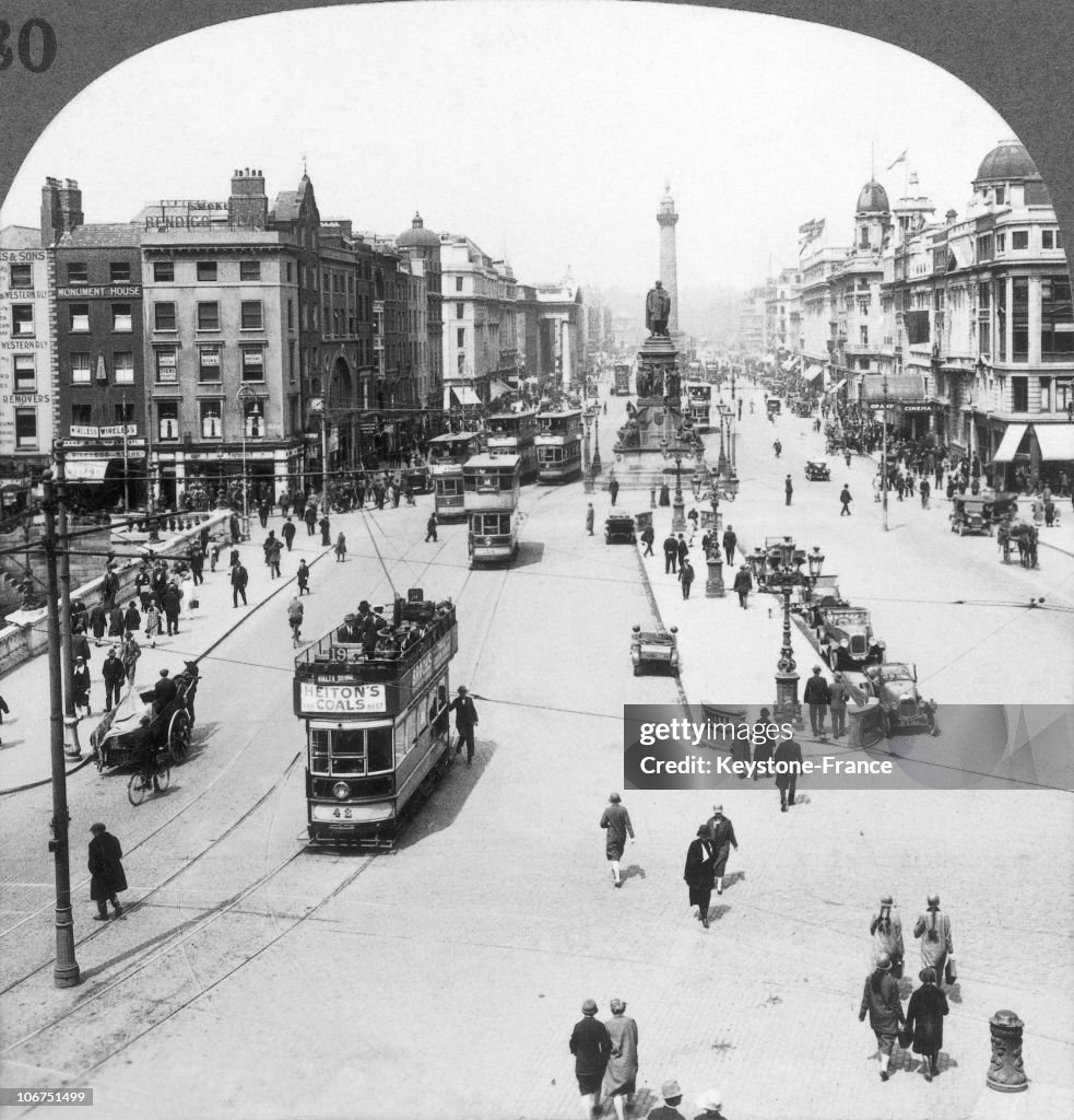 Sackville Street In Dublin, Ireland Around 1900-1920