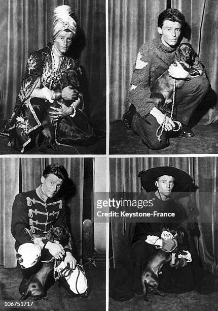 The French Actor Gerard Philipe In Paris, On February 21, 1949. He Is Pictured In His Four Stage Outfits For Alfred Savoir'S Play 'Le Figurant De La...